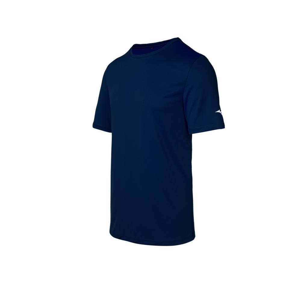 Camisetas Mizuno Para Hombre Azul Marino 4513820-SC